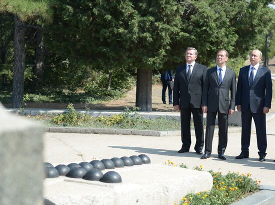 Russian President Vladimir Putin's and Russian Prime Minister Dmitry Medvedev's working visit to Crimea