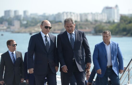 Russian President Vladimir Putin's and Russian Prime Minister Dmitry Medvedev's working visit to Crimea