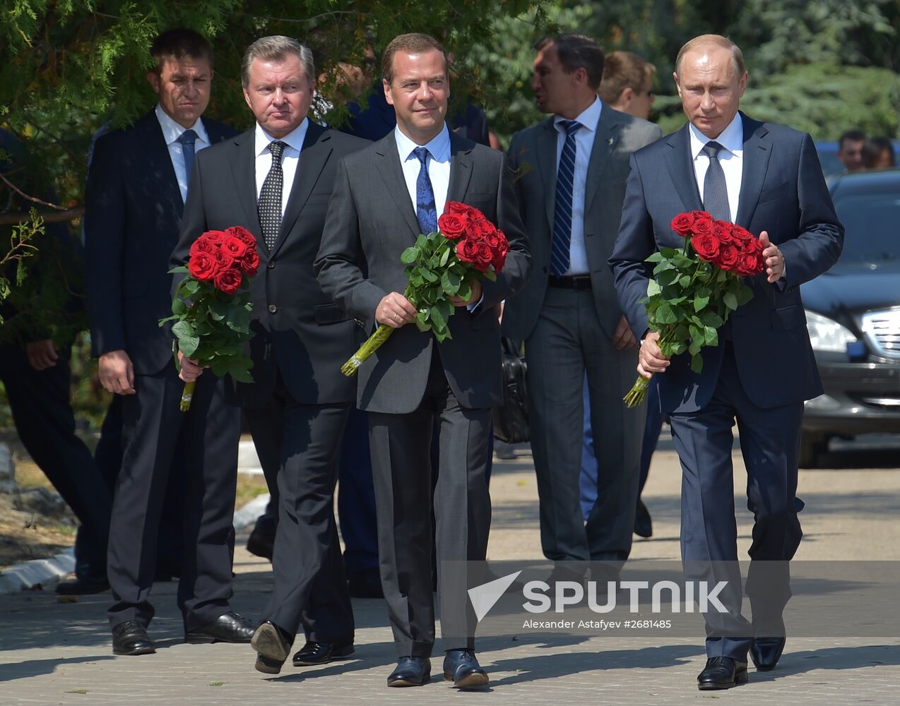 Russian President Vladimir Putin's and Russian Prime Minister Dmitry Medvedev's working visit to Crimea