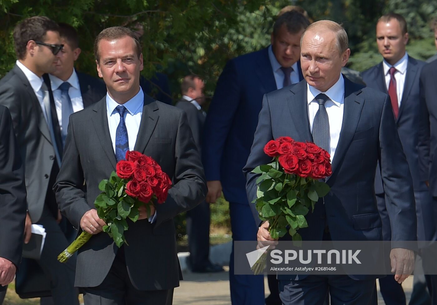 Russian President Vladimir Putin's and Russian Prime Minister Dmitry Medvedev's working visit to Crimea