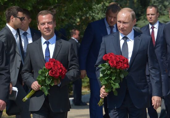 Russian President Vladimir Putin's and Russian Prime Minister Dmitry Medvedev's working visit to Crimea