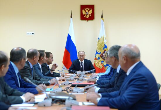 Russian President Vladimir Putin's and Russian Prime Minister Dmitry Medvedev's working visit to Crimea