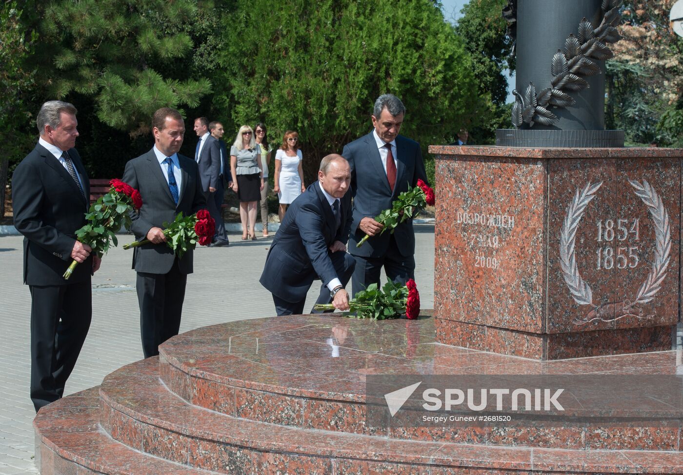 Russian President Vladimir Putin's and Russian Prime Minister Dmitry Medvedev's working visit to Crimea