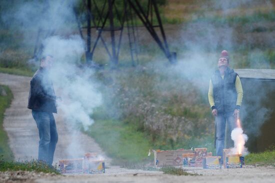 Manufacturing firecrackers in the Moscow Region