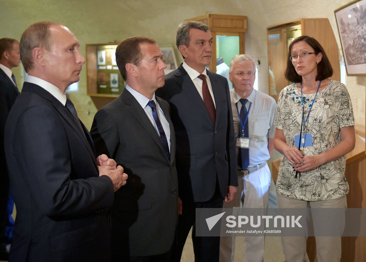 Russian President Vladimir Putin and Prime Minister Dmitry Medvedev visit Crimea