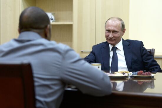 Russian President Vladimir Putin and Prime Minister Dmitry Medvedev visit Crimea