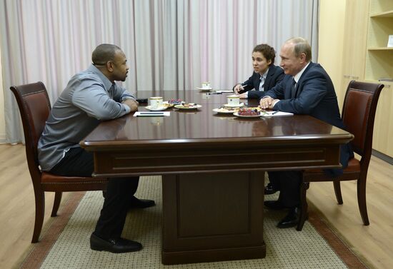 Russian President Vladimir Putin and Prime Minister Dmitry Medvedev visit Crimea