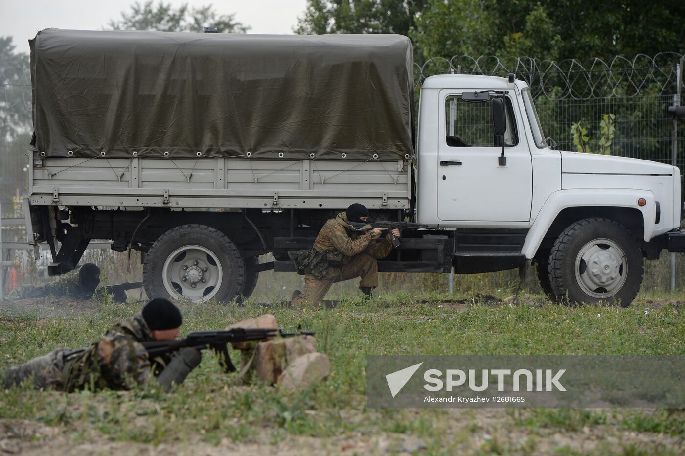 Counter-terrorist drill at the Novosibirsk canal lock / floodgate