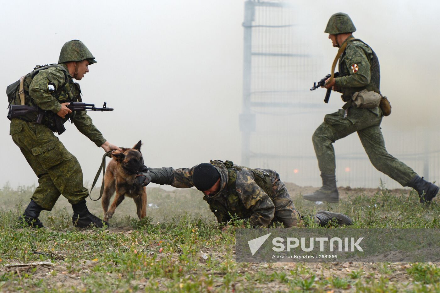 Counter-terrorist drill at the Novosibirsk canal lock / floodgate