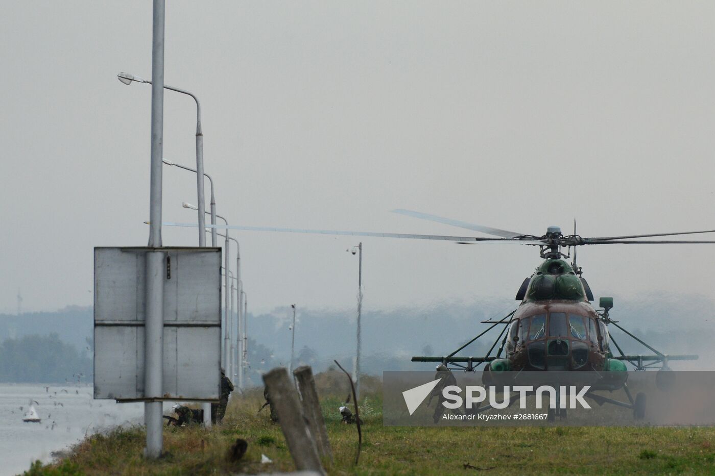 Counter-terrorist drill at the Novosibirsk canal lock / floodgate