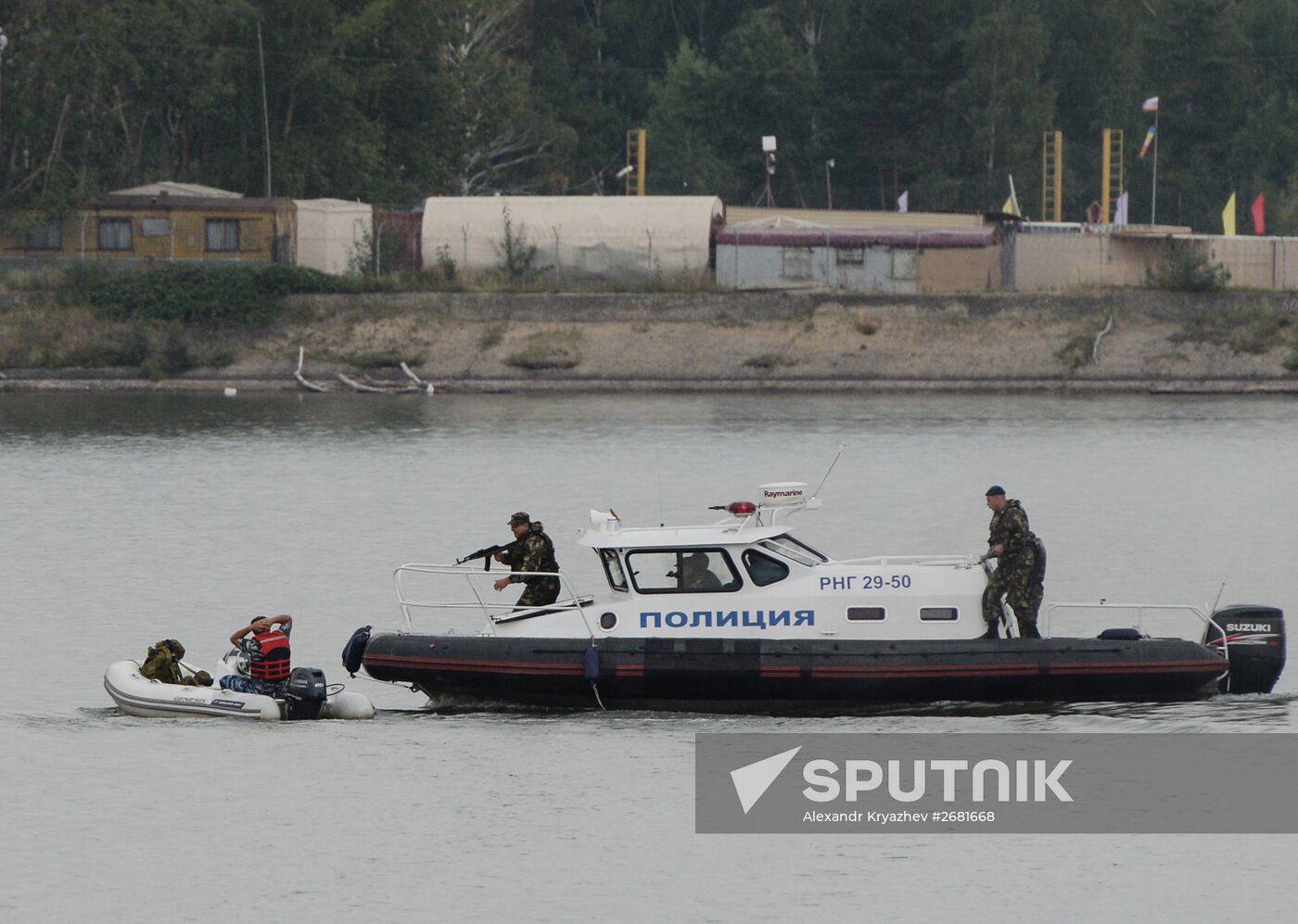 Counter-terrorist drill at the Novosibirsk canal lock / floodgate