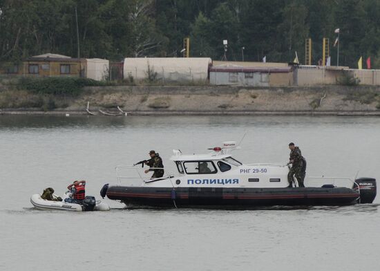 Counter-terrorist drill at the Novosibirsk canal lock / floodgate