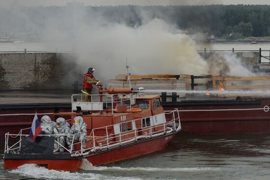 Counter-terrorist drill at the Novosibirsk canal lock / floodgate