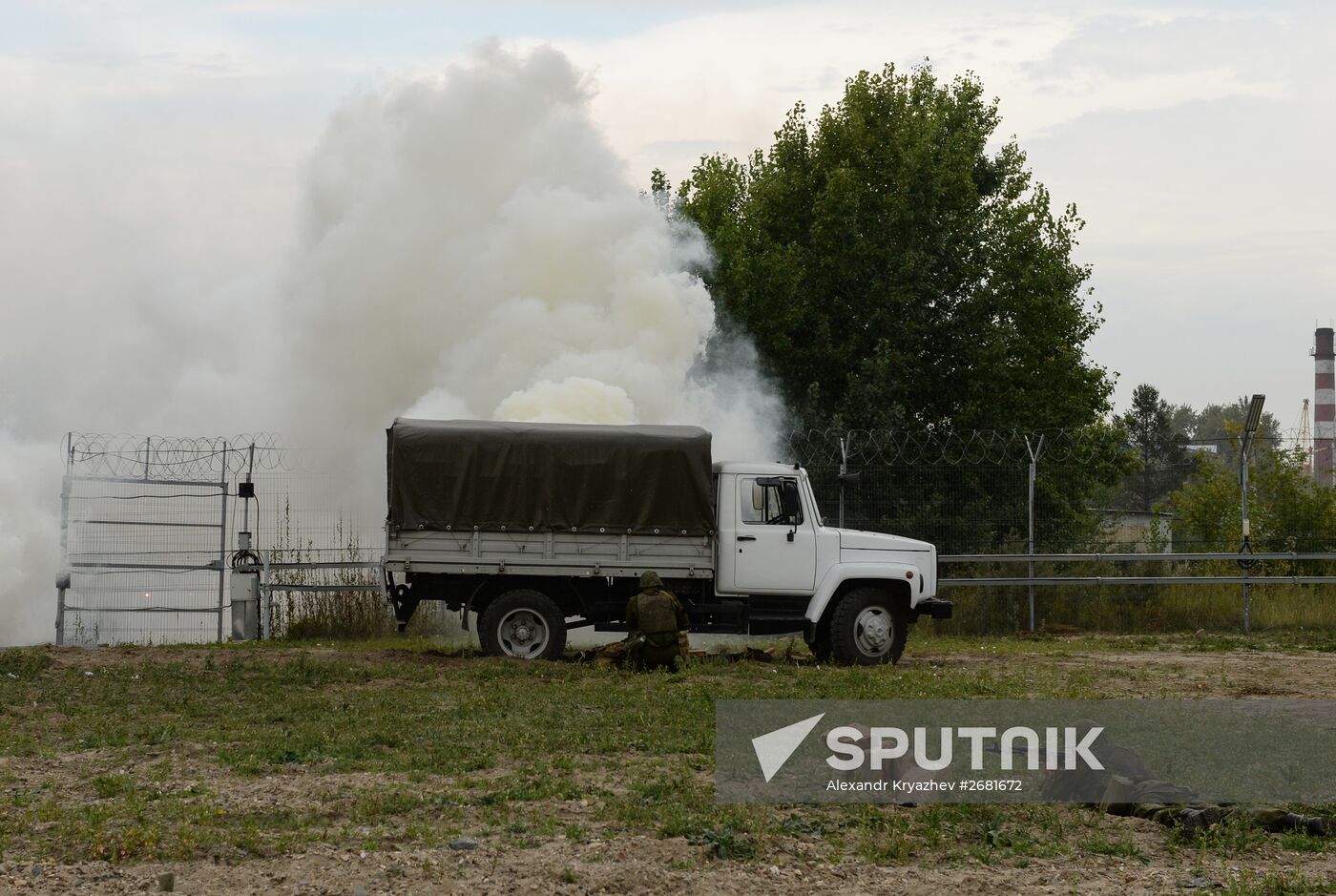 Counter-terrorist drill at the Novosibirsk canal lock / floodgate