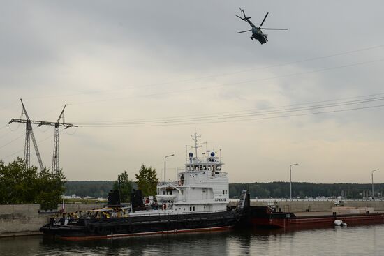 Counter-terrorist drill at the Novosibirsk canal lock / floodgate