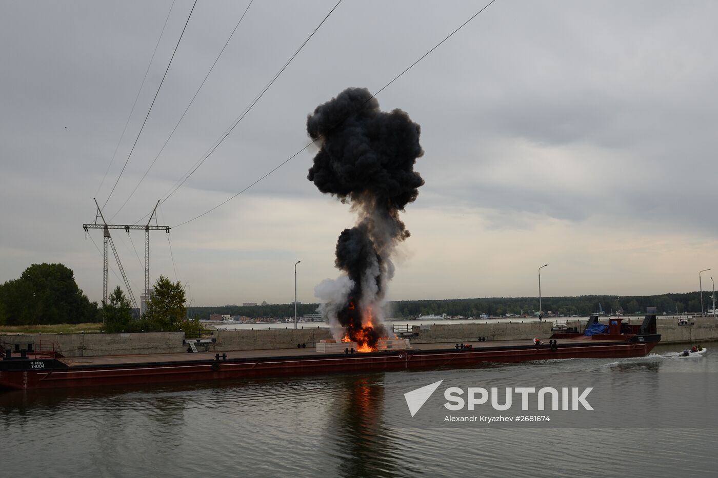 Counter-terrorist drill at the Novosibirsk canal lock / floodgate