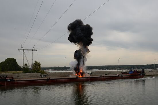 Counter-terrorist drill at the Novosibirsk canal lock / floodgate