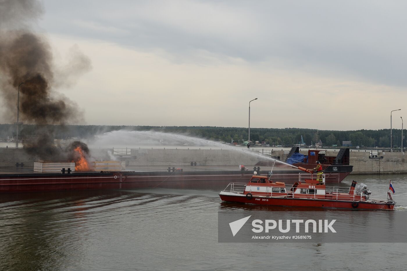 Counter-terrorist drill at the Novosibirsk canal lock / floodgate
