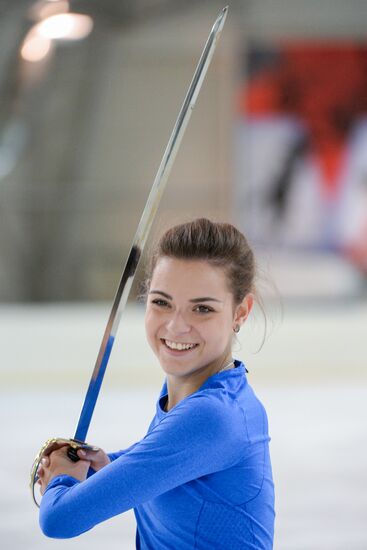 Figure skating. Adelina Sotnikova's training session