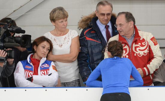 Figure skating. Adelina Sotnikova's training session