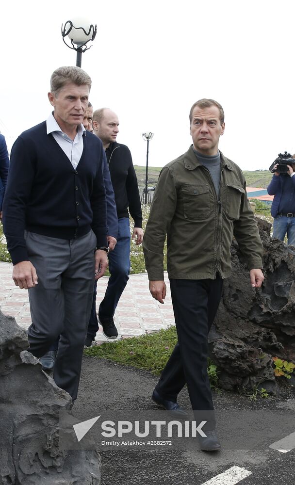 Prime Minister Medvedev visits Far Eastern Federal District. Kuril Islands