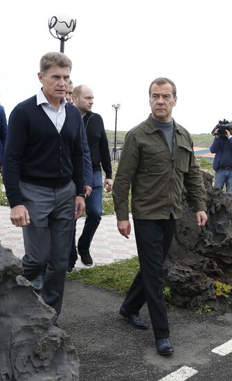 Prime Minister Medvedev visits Far Eastern Federal District. Kuril Islands