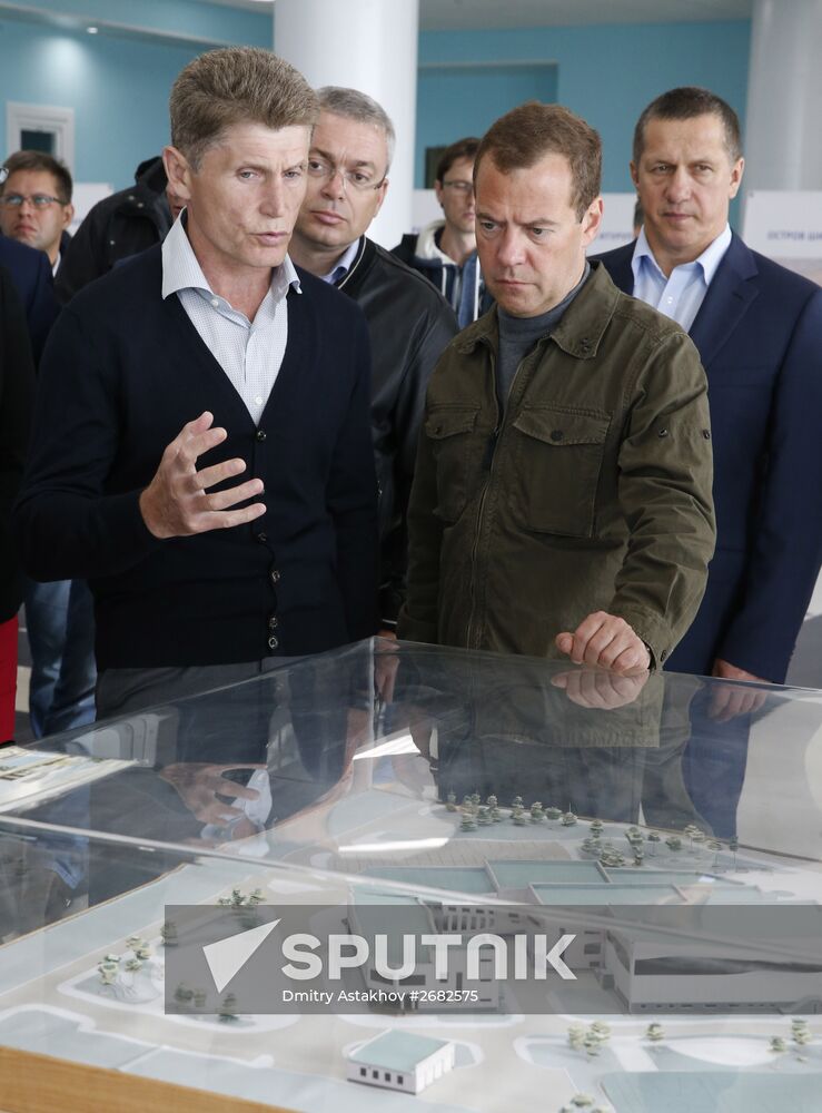 Prime Minister Medvedev visits Far Eastern Federal District. Kuril Islands