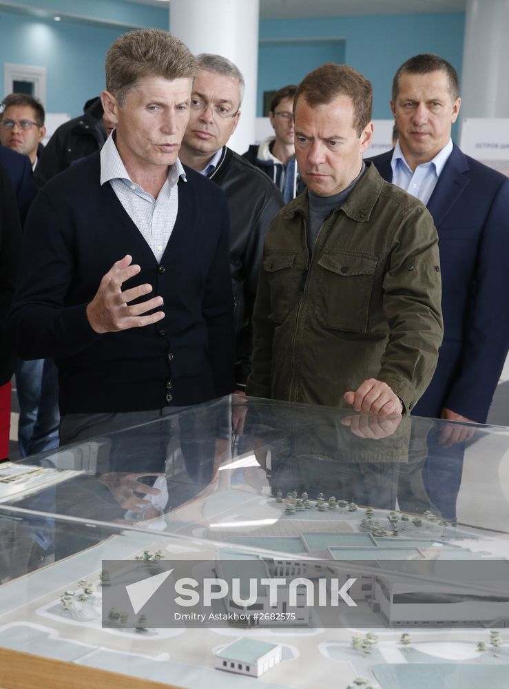 Prime Minister Medvedev visits Far Eastern Federal District. Kuril Islands