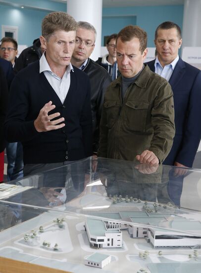 Prime Minister Medvedev visits Far Eastern Federal District. Kuril Islands