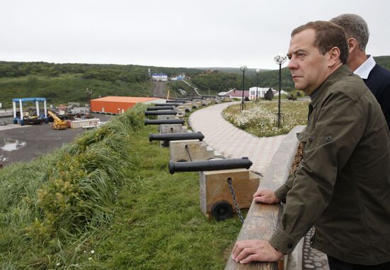 Prime Minister Medvedev visits Far Eastern Federal District. Kuril Islands