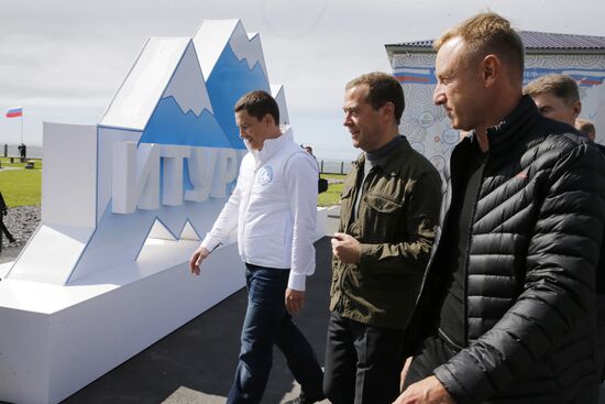 Prime Minister Medvedev visits Far Eastern Federal District. Kuril Islands