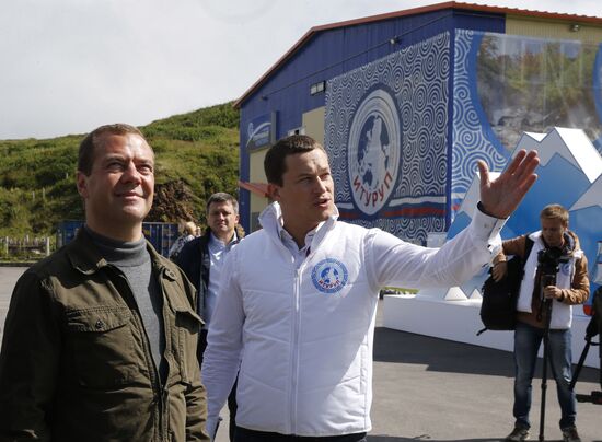Prime Minister Medvedev visits Far Eastern Federal District. Kuril Islands