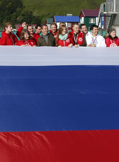 Prime Minister Medvedev visits Far Eastern Federal District. Kuril Islands
