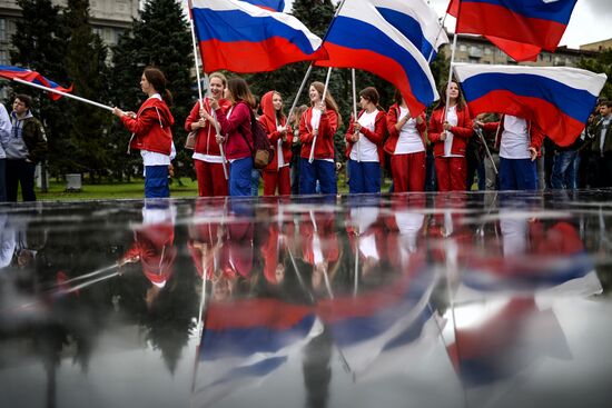 National Flag Day celebrations across Russia