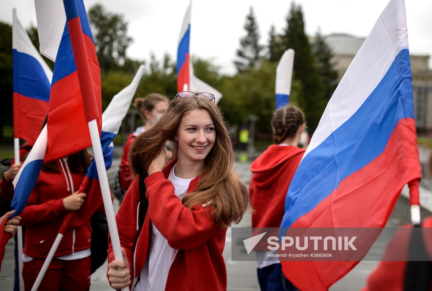 Russian Flag Day celebrations in Russian cities