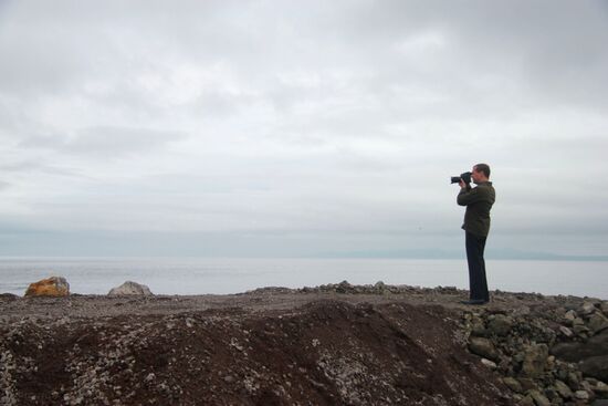 Prime Minister Medvedev visits Far Eastern Federal District. Kuril Islands