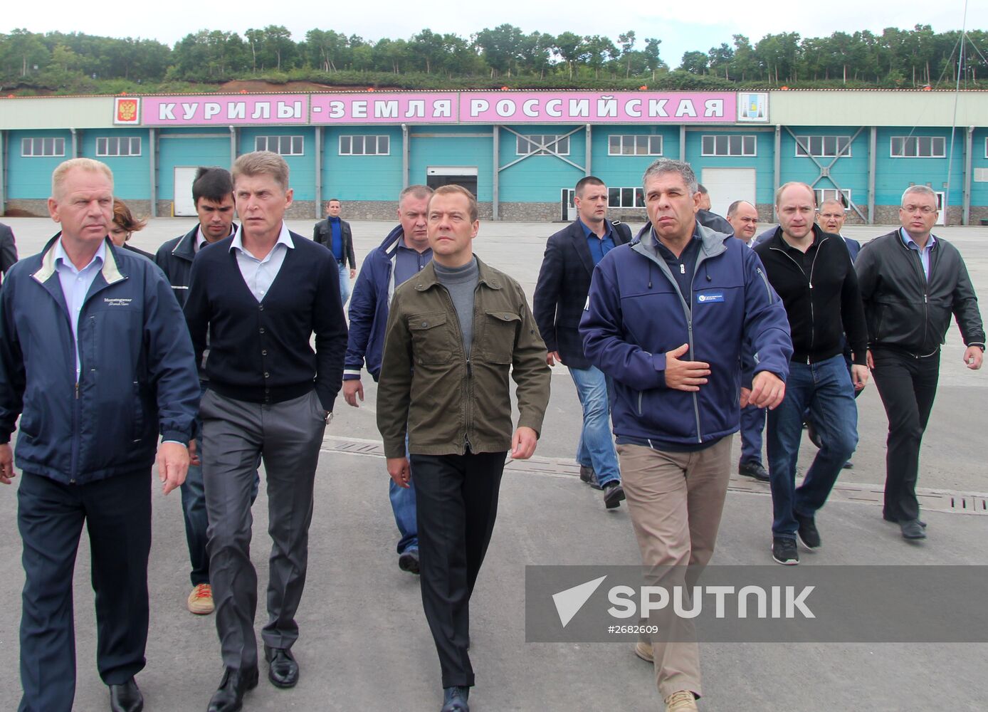 Prime Minister Medvedev visits Far Eastern Federal District. Kuril Islands