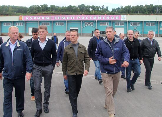 Prime Minister Medvedev visits Far Eastern Federal District. Kuril Islands