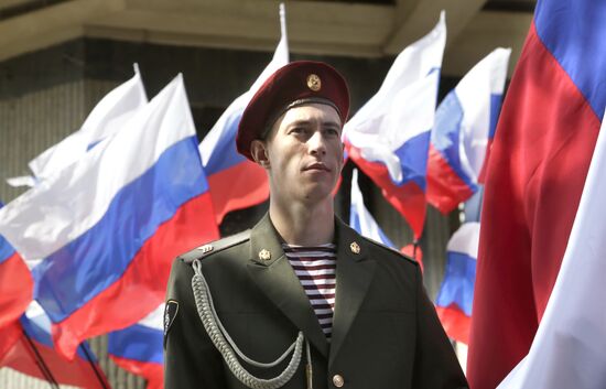 Russian Flag Day celebrations in Russian cities