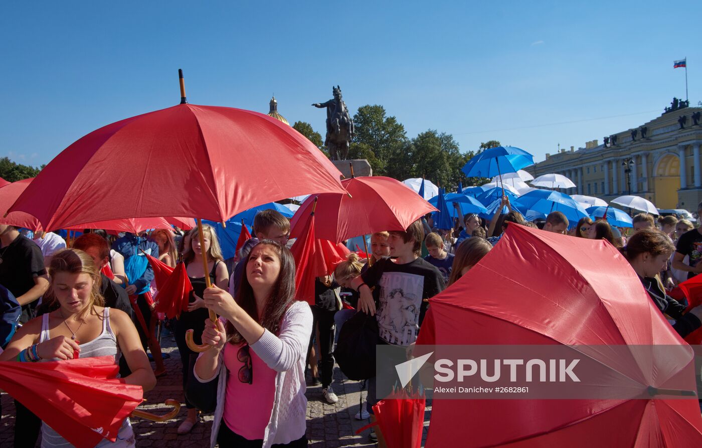 National Flag Day celebrations across Russia