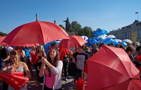 National Flag Day celebrations across Russia