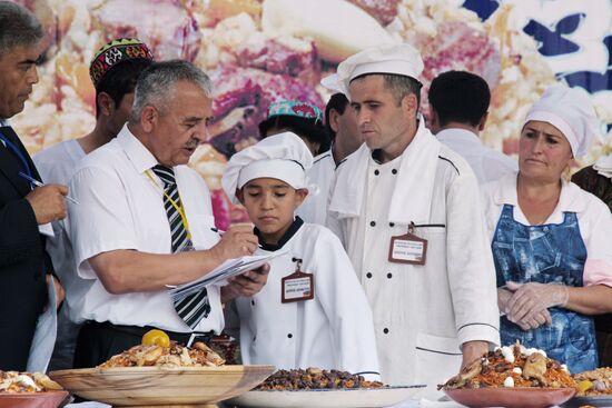 Oshi Palav contest in Tajikistan