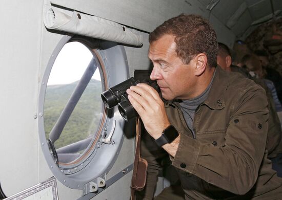 Prime Minister Medvedev visits Far Eastern Federal District. Kuril Islands