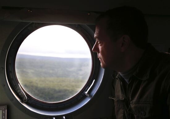 Prime Minister Medvedev visits Far Eastern Federal District. Kuril Islands