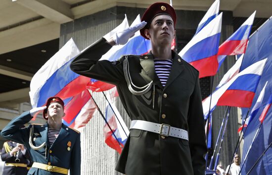 Russian Flag Day celebrations in Russian cities