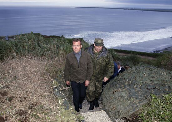 Prime Minister Medvedev visits Far Eastern Federal District. Kuril Islands
