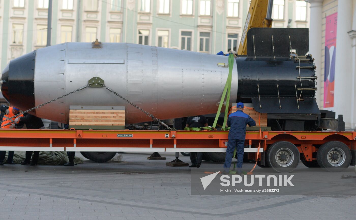 Replica of Tsar Bomba hydrogen bomb delivered to Moscow