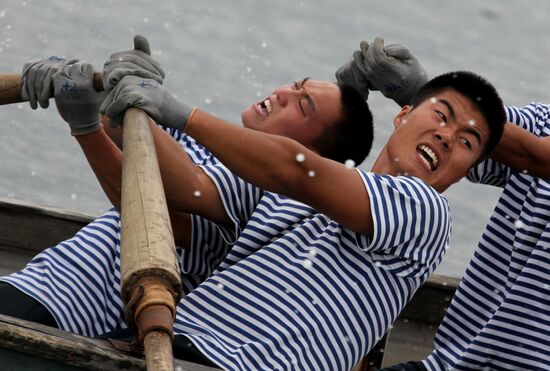 Sports events at Pacific Fleet's aquatic sports station in Vladivostok
