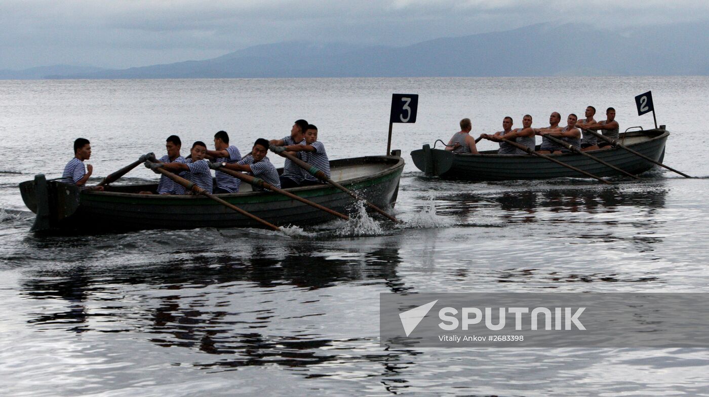 Sports events at Pacific Fleet's aquatic sports station in Vladivostok