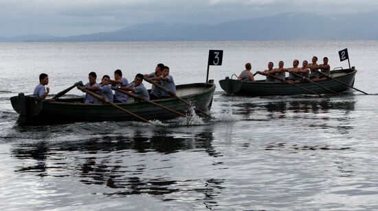Sports events at Pacific Fleet's aquatic sports station in Vladivostok